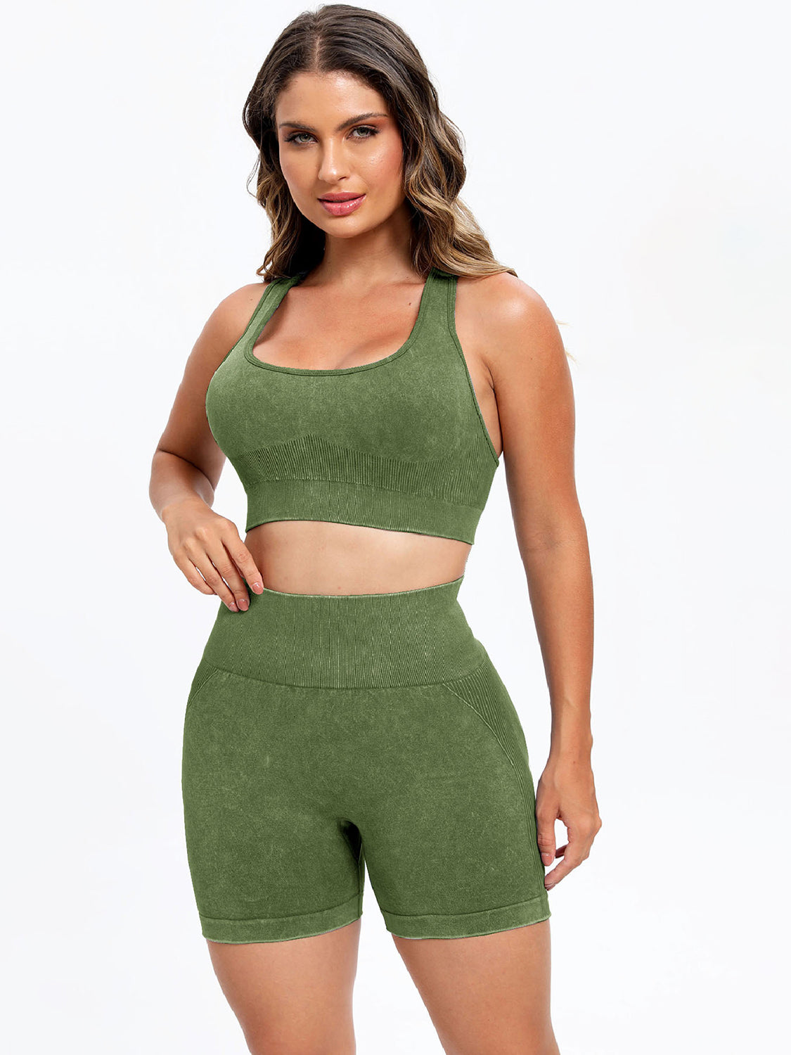 Scoop Top and Shorts Active Set