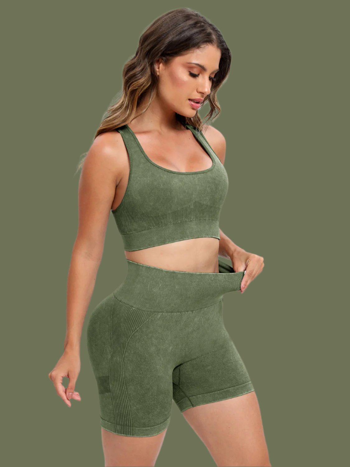 Scoop Top and Shorts Active Set